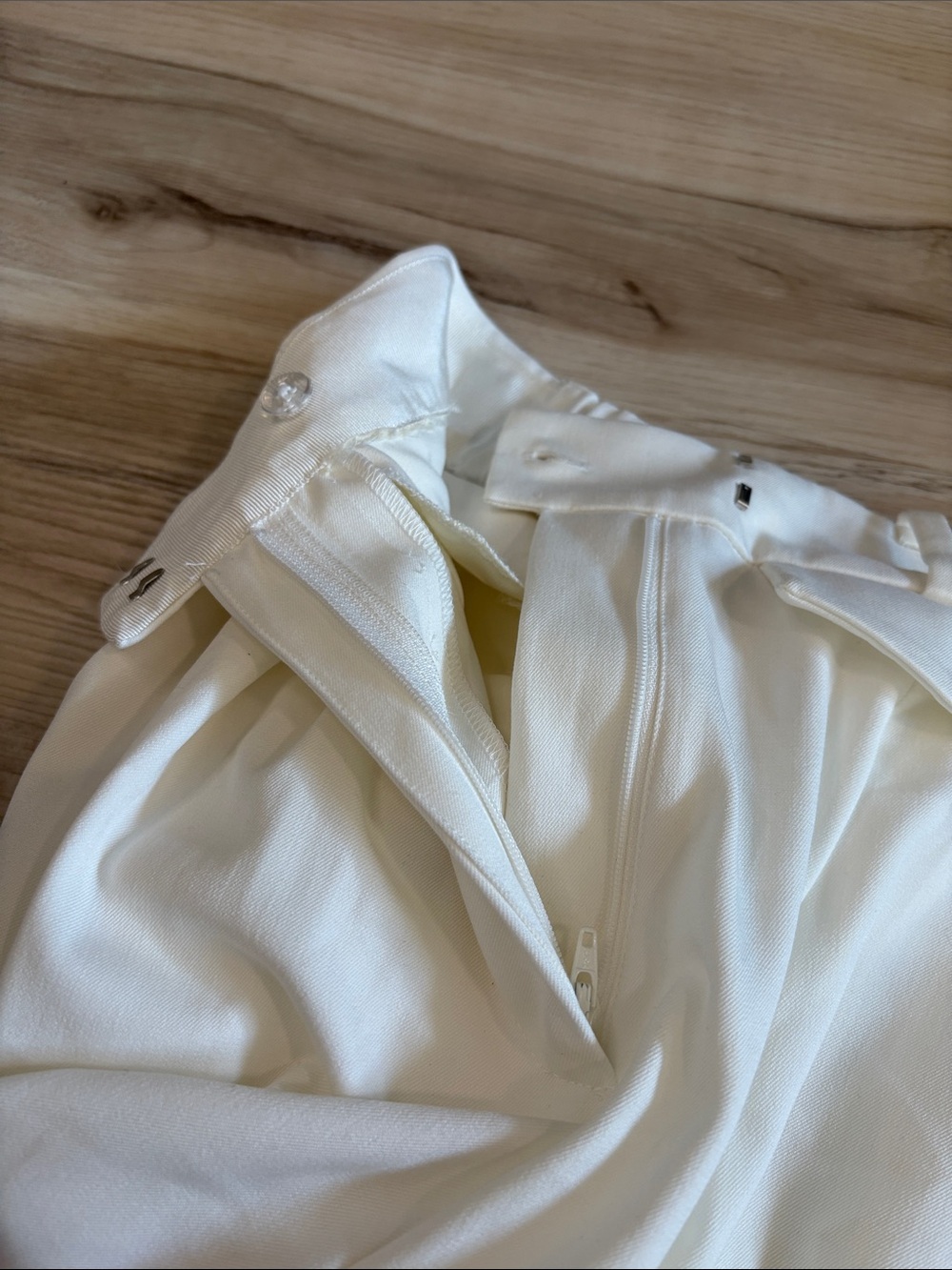 LPA Carlotta Pleated Wide Leg Trouser Pants Ivory White Size Small preppy comfy - Picture 11 of 11